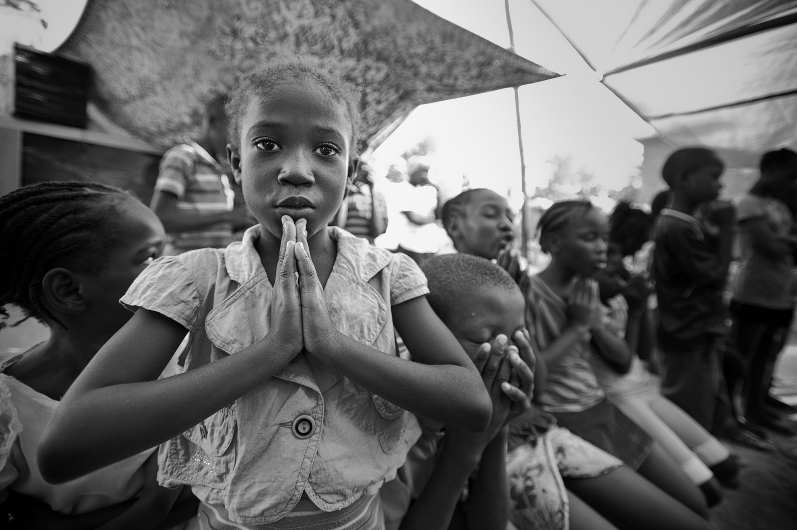 Girl Praying Haiti